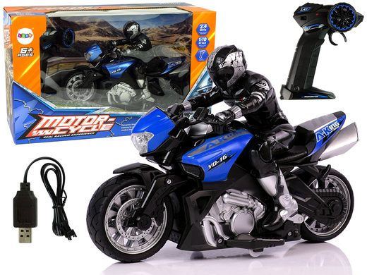 Sportmotorrad 35m Reichweite R/C 2.4G 1:10 Blau