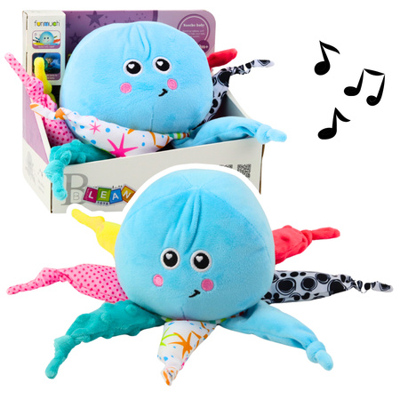 Plüsch Oktopus Schlafender Kuscheltier Licht Sound Blau