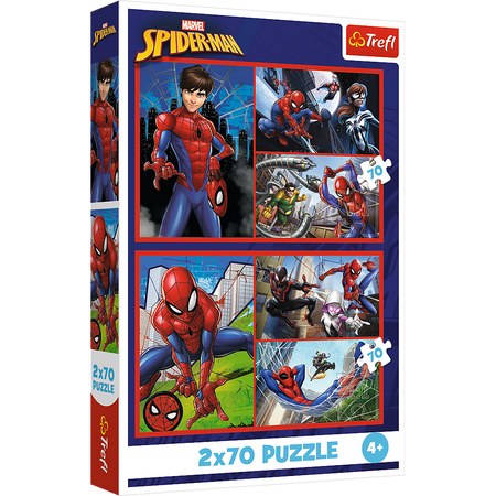Puzzle - 2x70 - Spider Stories - Disney Marvel Spiderman Trefl 34443