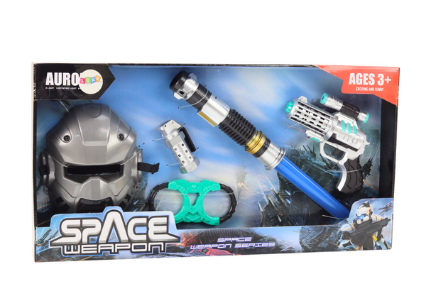 Lichtschwertpistole Maske Space Warrior