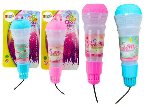 Mikrofon Dziecięcy Efekt Echo Światła Różowy Niebieski