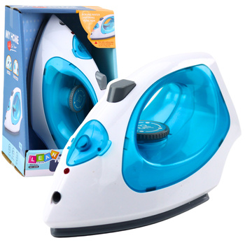 Toy Iron For Kids Steam Lights Sounds Blue