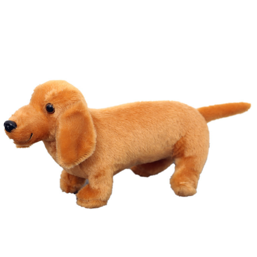 Plush Mascot Cuddly Toy Dog Dachshund Light Brown 25cm