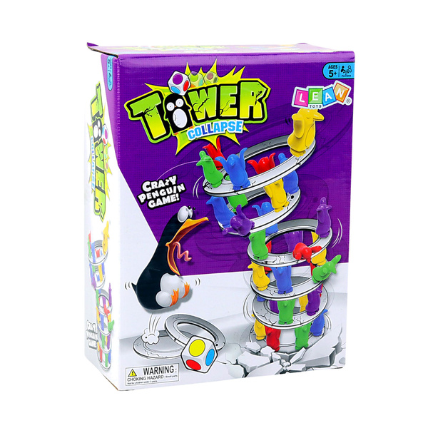 Crazy Penguins on the Tower Family Arcade Game Colorful