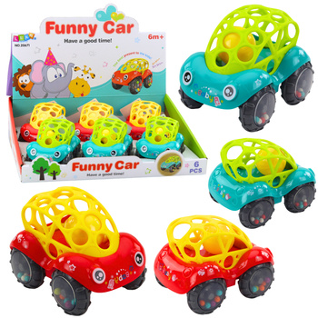 Baby Rattle Car Red Green