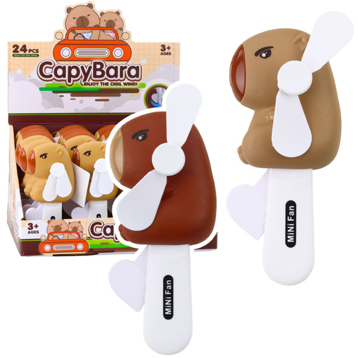 Capybara Hand Fan for Children 14.5cm Mix