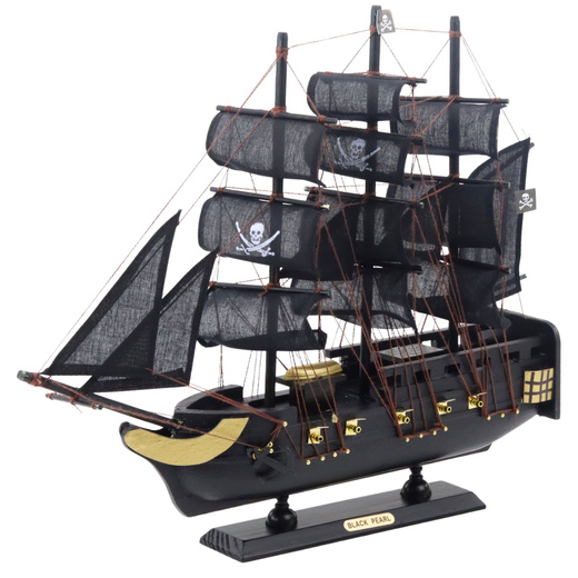 Sammlermodell Deko-Segelschiff Black Pearl 40x35cm