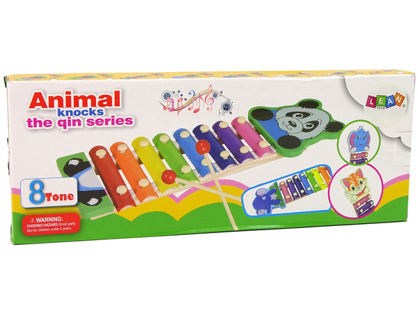 Holzzimbeln für Kinder Tiere Katze farbig 8 Töne