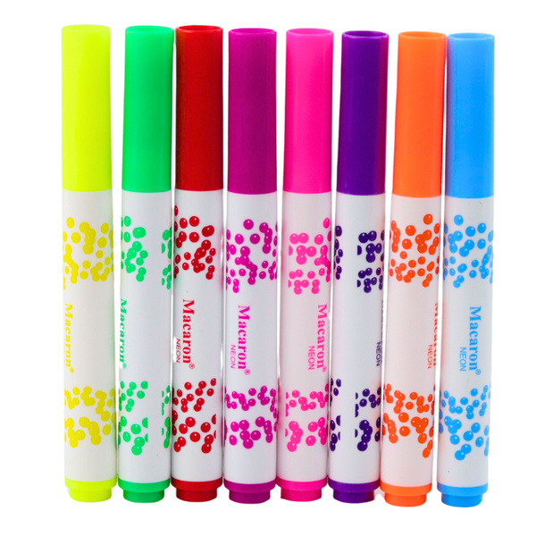 Neonmarker-Set für die Schule, Tinte auf Wasserbasis, bunt, 8 Stück