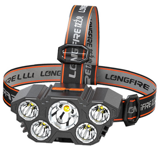 LED-Stirnlampe, 5 Dioden, Bewegungssensor, 4 Beleuchtungsmodi