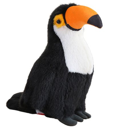 Plüschvogel Tukan Plüsch Maskottchen Kuscheltier Weiß 35cm