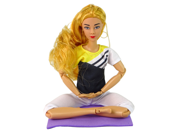 Baby Doll Yoga Mat Long Blonde Hair