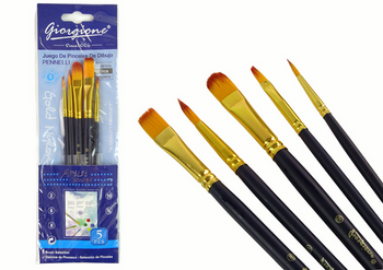 Set of Artist Brushes 5 Shapes
