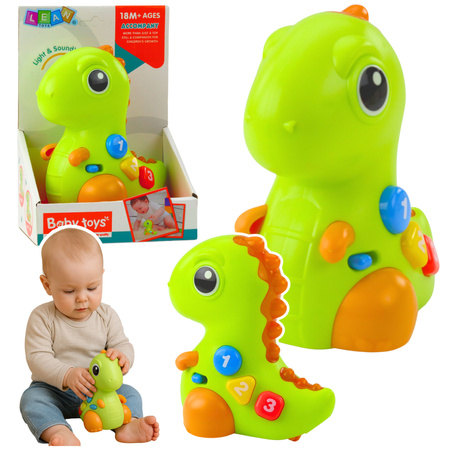 Interactive Toy for Toddlers Dinosaur on Wheels Lights and Sounds