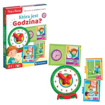 Lernspiel Puzzle: Wie spät ist es? Uhr Ich lerne beim Spielen Polnische Sprache Clementoni 50771