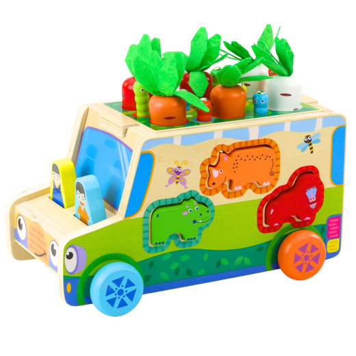 Educational Wooden Car Shape Sorter Maze Puzzle