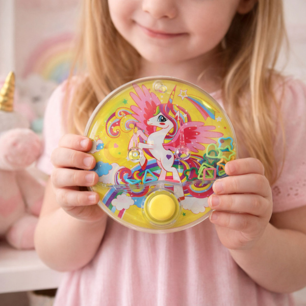 Water Arcade Game Unicorn Colorful Round 10 cm