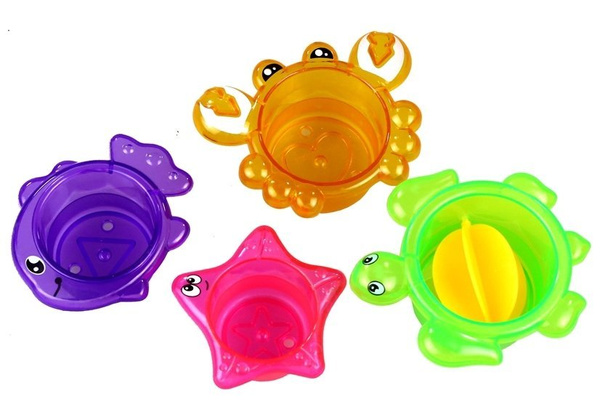 Badespielzeug Pelikan Fisch Seestern Schildkröte Krabbe Wasserspiel Spielzeuge