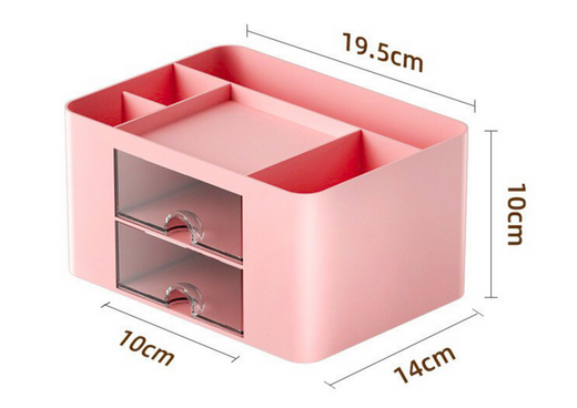 Desk Storage Organizer Drawers Pink