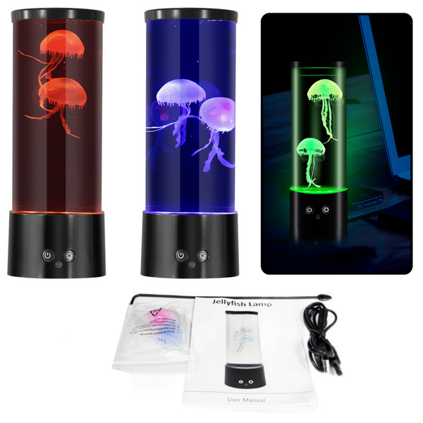 LED Quallenlampe, dekorativ, batteriebetrieben, USB-Kabel