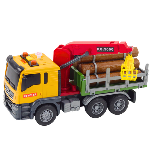 Die Lichter des Forstkran-LKWs klingen gelb 1:14