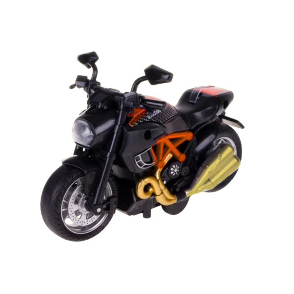Motorcycle To Assemble Screw Metal 1:14 DIY Black and Orange