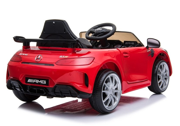 Kinderfahrzeug Mercedes GTR Rot Ledersitz EVA-Reifen beleuchtetes Armaturenbrett