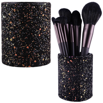 Container Cup For Brushes And Accessories Glitter Black