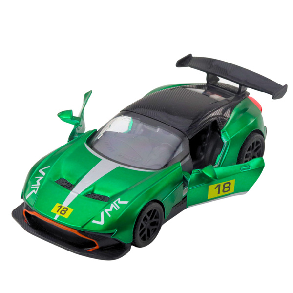 Sports Car Metal Race Drive Opening Doors Green 1:32