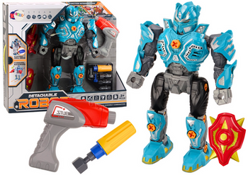 Screwing Robot Weapon Drill Screwdriver Lights Sound Turquoise