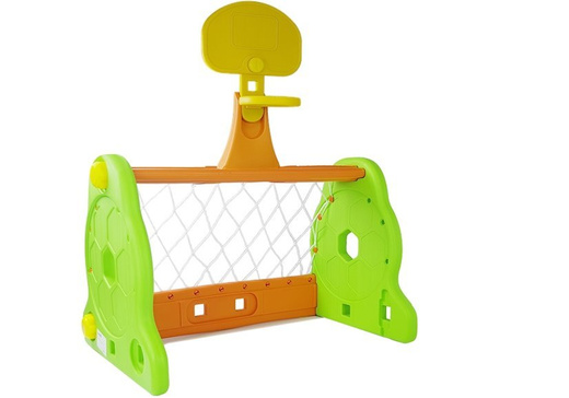 Children's 2-in-1 Basketball Goal Green and Orange