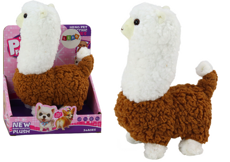 Lama Interactive Pet Brown Alpaca Walks Spiel 23 cm