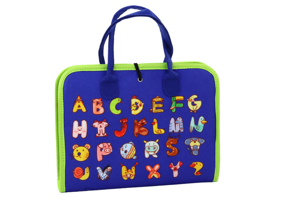 Tablica Filcowa Sensoryczna Manipulacyjna Edukacyjna Niebieska