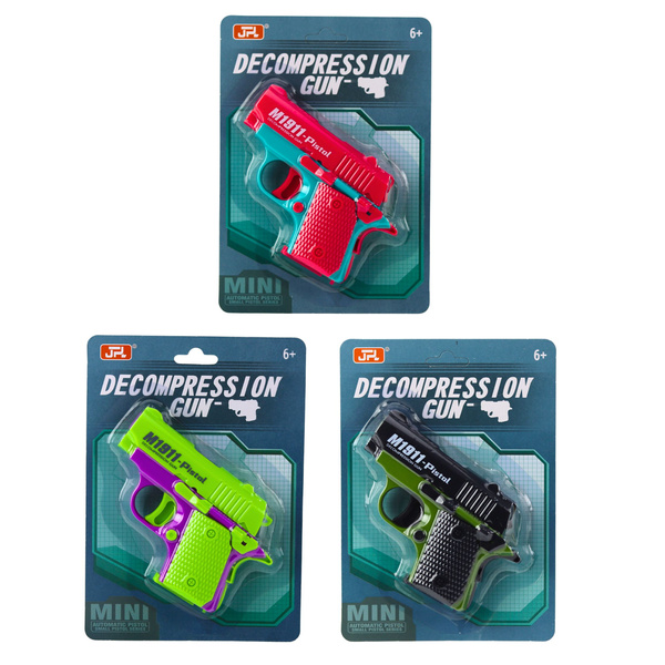Mini Toy Gun for Children 8 Bullets Magazine 12.5 x 8.5 cm Mix