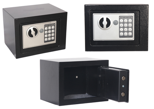 Electronic Safe Code Locker Steel Black