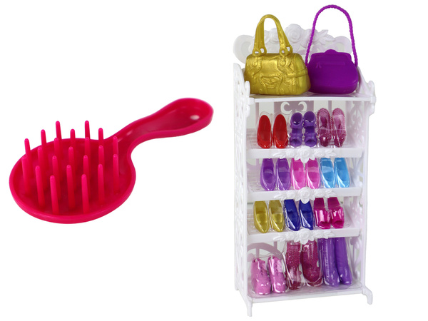 Lucy-Puppe, rosa Glitzerkleid, Schuhe-Set