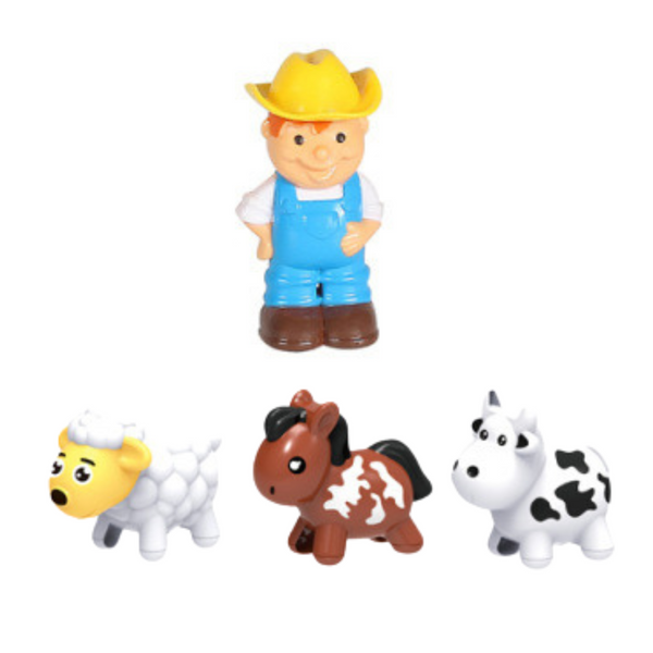 Bauernhof-Traktor für Kleinkinder, Traktor-Tiere, Landwirt, Lichtgeräusche