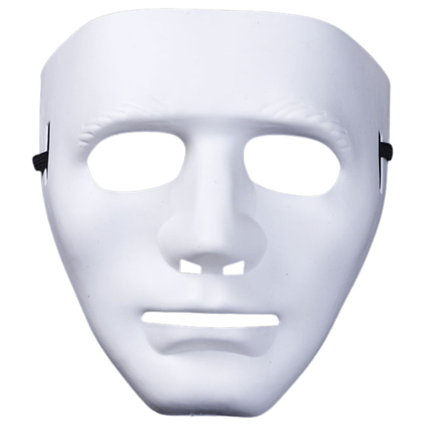 Mask Anonymous Carnival Halloween On Elastic White Red