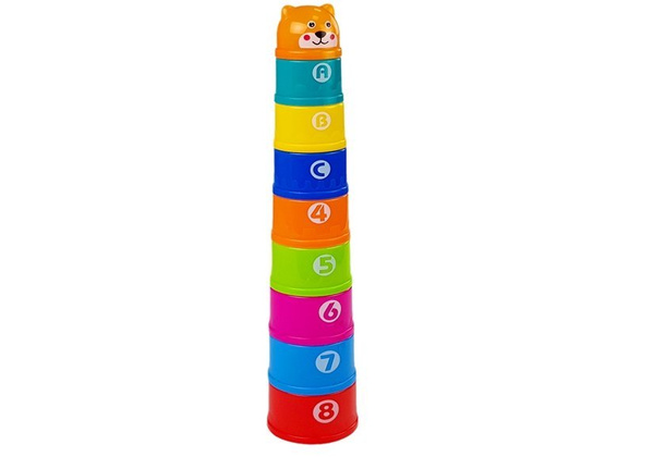 Pyramid Cups for Babies with Numbers