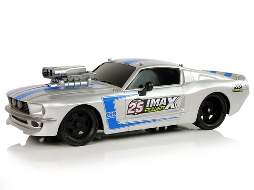  Auto Sportowe R/C 1:16 Srebrne Niebieskie Pasy Pilot 