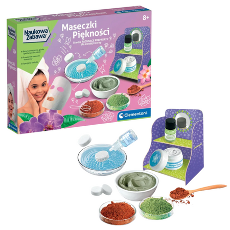 Wissenschaftlicher Spaß DIY-Set für Schönheitsmasken Polnische Sprache Clementoni 50901