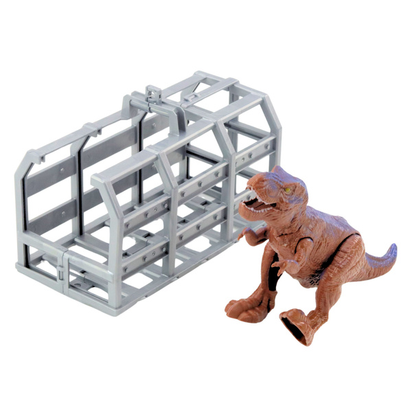 Set LKW-Hubschrauberkäfig mit Dinosaurierwelt-Sounds grün