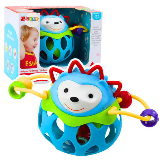Soft Ball Hedgehog Ball With Rattle Sensory Toy Blue