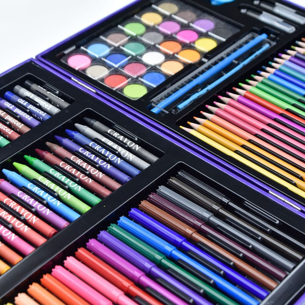 Kunstset im Koffer mit einem Kosmonauten, Blau, 128-tlg