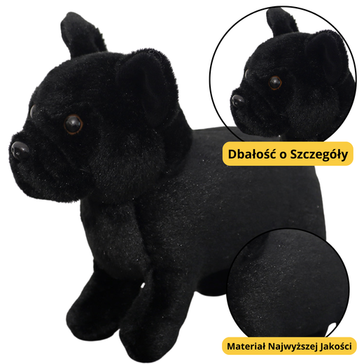 Plüsch Maskottchen Kuscheltier Kleiner Hund Schwarz 19cm