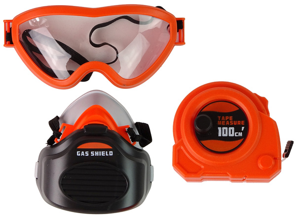 Heimwerker-Set im Werkzeugkasten Batterie-Bohrmaschine-Brille