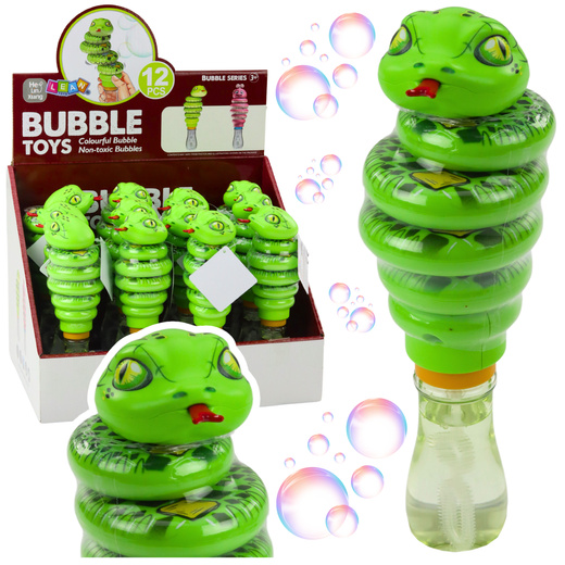 Soap Bubbles Snake Rotating Toy 2in1 Green