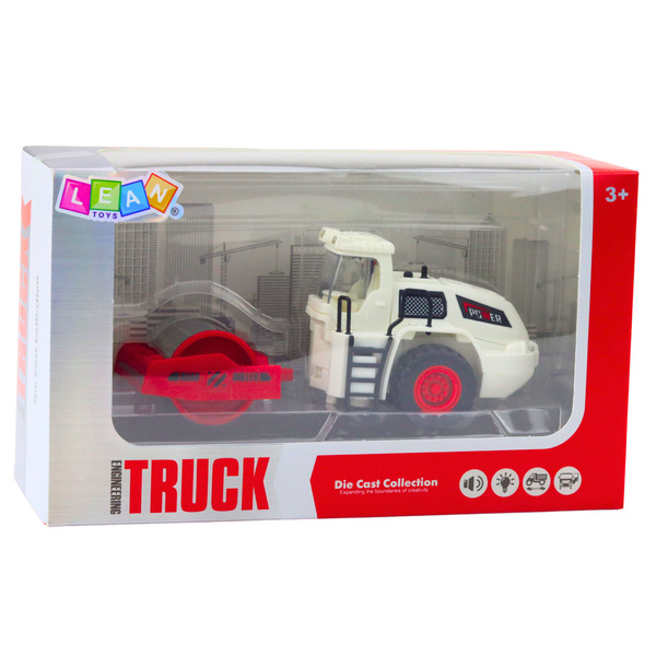 Road Roller Construction Metal Rotating Roller Lights Sounds