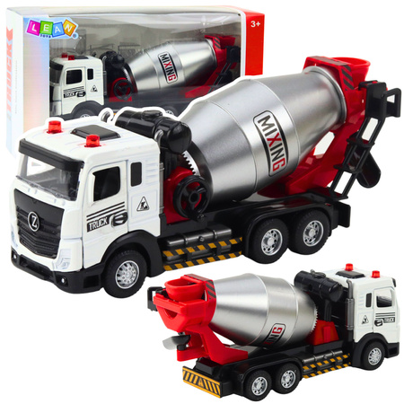 Concrete Mixer Construction Vehicle Metal Cabin Rotating Drum Lights Sounds