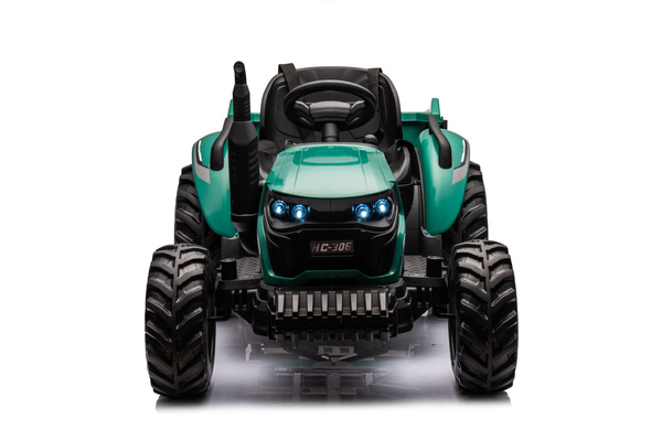 HC-306 Battery Operated Tractor With Trailer Dark Green 24V